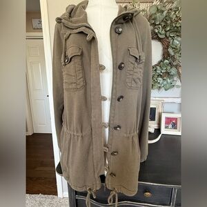 Olive Green Button-Up Jacket